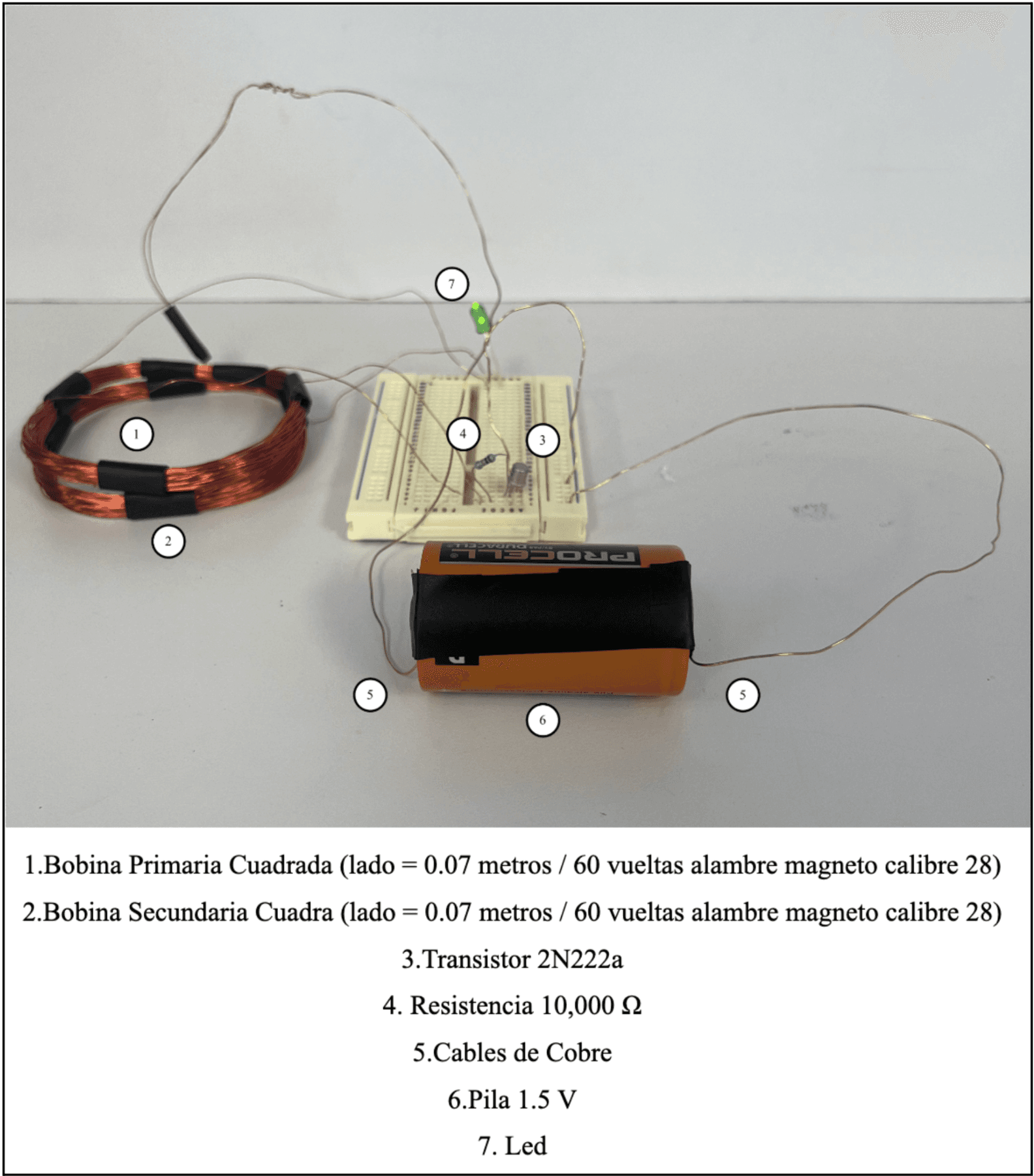 Prototipo de cargador inalámbrico conectado a un osciloscopio